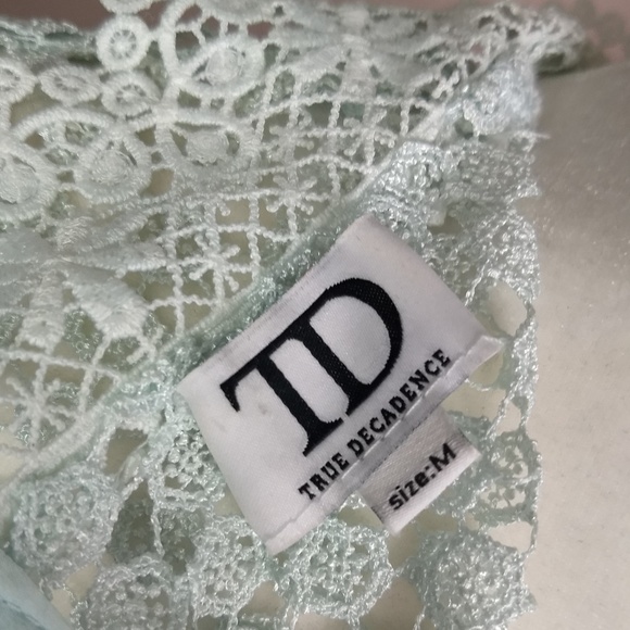 Victorian Crochet High Neck Peplum Blouse A3 - Picture 6 of 6